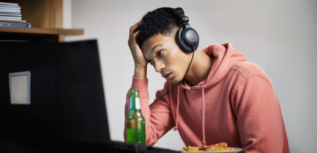 a man is working on pc in image